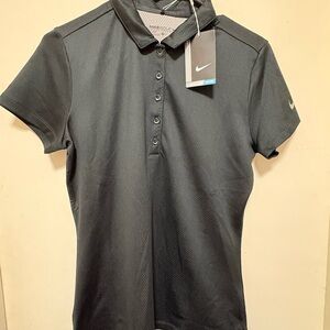 NWT Nike Golf Black Polo Dri-FIT Women’s Medium Short Sleeve Top